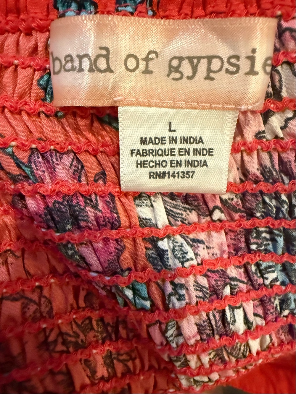 Band of Gypsies Red Floral Maxi Dress with Spaghetti Straps - Picture 3 of 9
